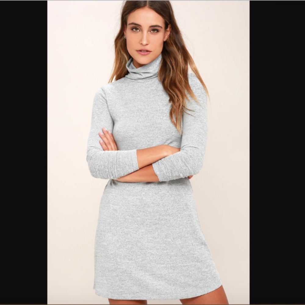 Gentle Fawn Libra Heather Grey Long Sleeve Dress M